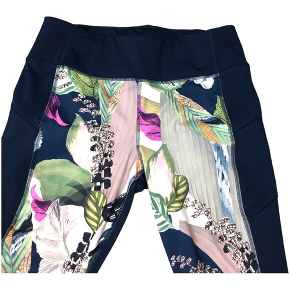 Athleta Oasis Contender 7/8 leggings Lagoon Tropical Large - Picture 3 of 11